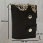 Preview: Herren Brieftasche Ledergeldbörse Hochformat mit Karabiener Hosenkette schwarz